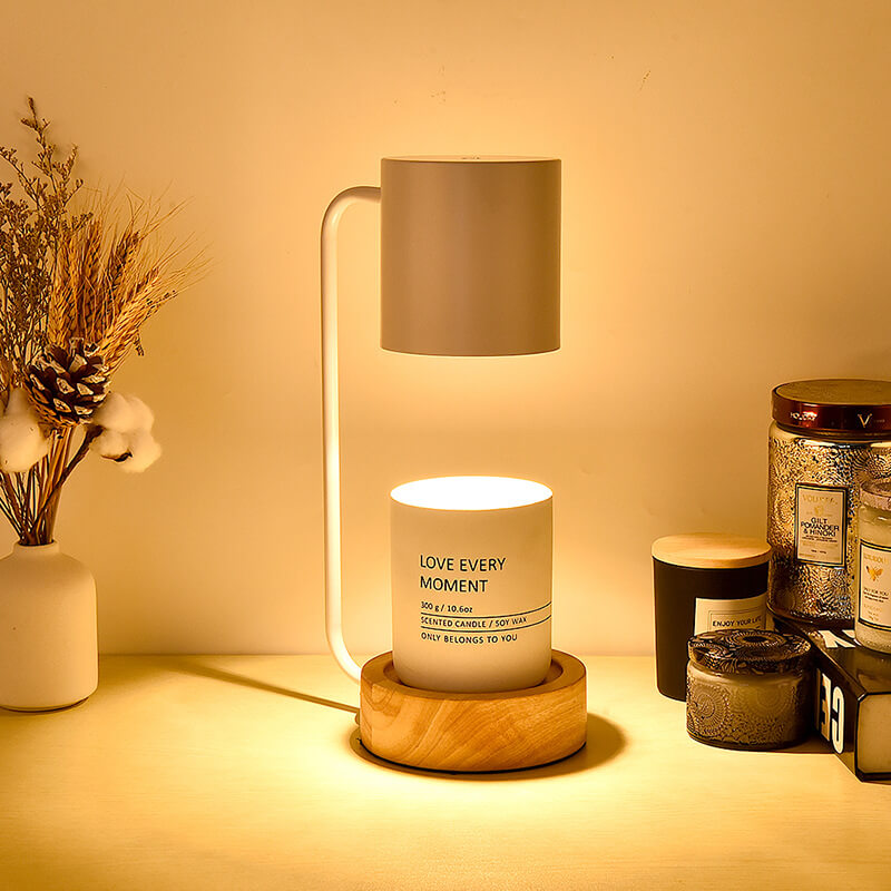 Kettlewell Candle Warmer Lamp Wooden Base Dimmer and Timer