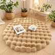 Askham Round Bubble Rug Fluffy Fleece Circle Carpet
