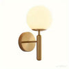 Horton Glass Globe Wall Sconce Polished Metal Semi Flush