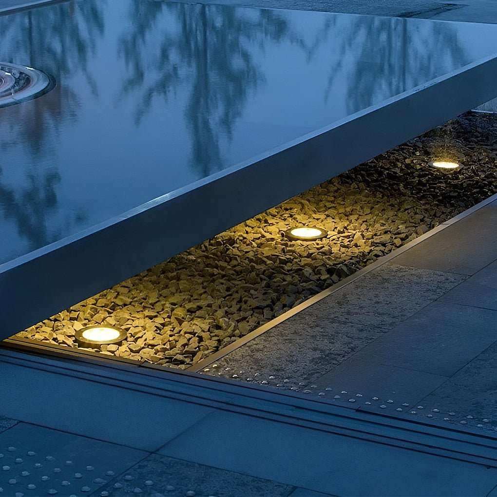 Whalton In Ground Deck Lights Set of 16 Stainless Steel