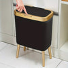 Kelham 15L Slim Waste Bin Odour Sealing Lid Raised Legs