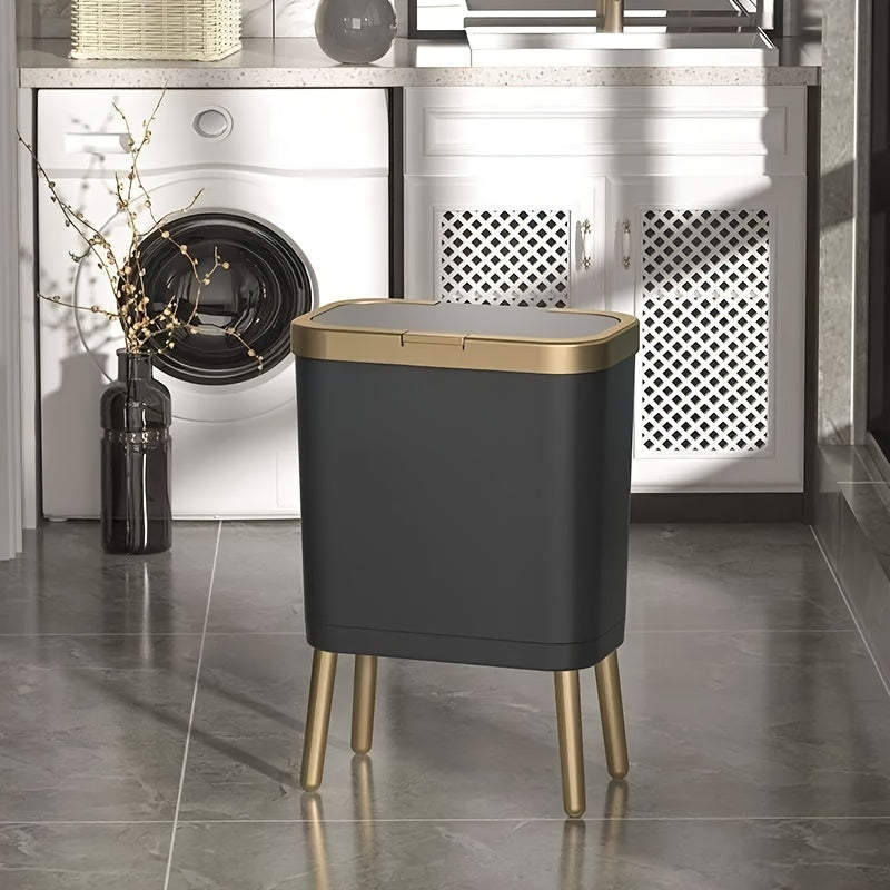Kelham 15L Slim Waste Bin Odour Sealing Lid Raised Legs
