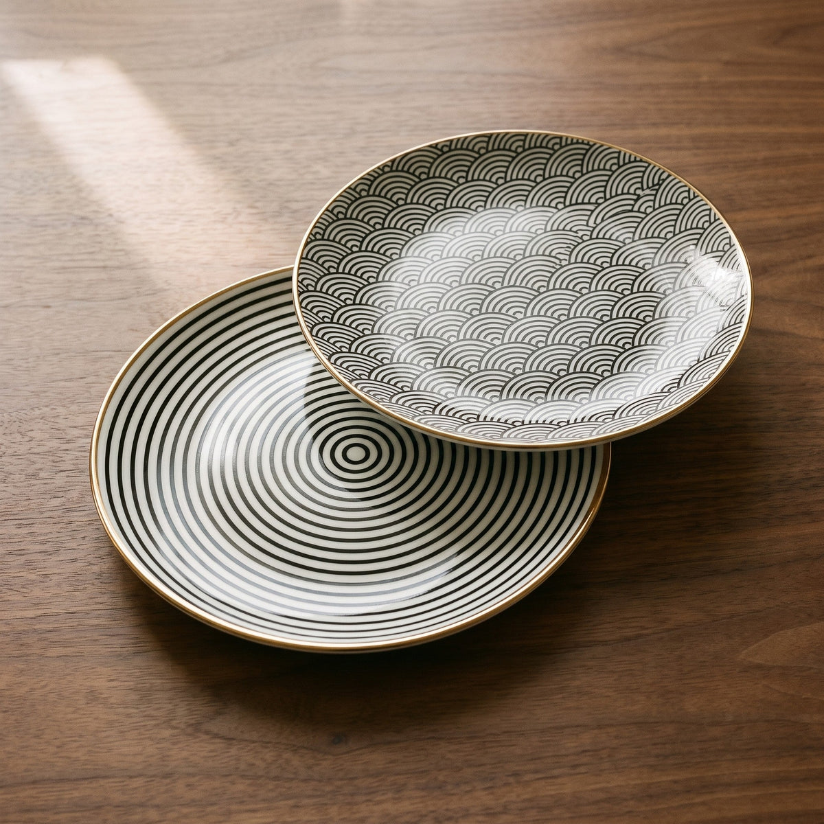 Euclid Dinner Plate Collection Six Patterned Designs