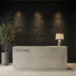 Richmond Bowtie 3D Leather Wall Panel Padded Geometric