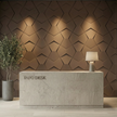 Richmond Bowtie 3D Leather Wall Panel Padded Geometric