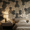 Richmond Bowtie 3D Leather Wall Panel Padded Geometric