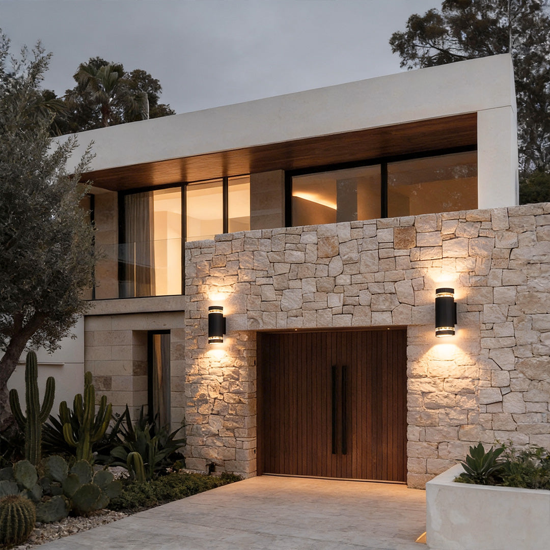 Acomb Up Down Outdoor Wall Light Black 12W LED