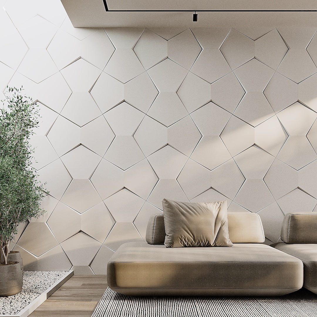 Richmond Bowtie 3D Leather Wall Panel Padded Geometric