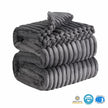 Thaxted Faux Rabbit Fur Throw Blanket Plaid