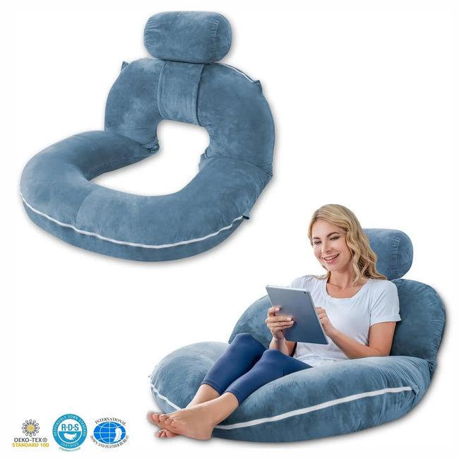 Wensley Adjustable Reading Pillow Folding U Shape Design