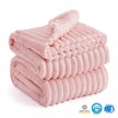 Thaxted Faux Rabbit Fur Throw Blanket Plaid