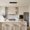 Buxton Wave LED Pendant Light Dimmable Metal Linear