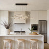 Buxton Wave LED Pendant Light Dimmable Metal Linear