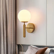 Horton Glass Globe Wall Sconce Polished Metal Semi Flush