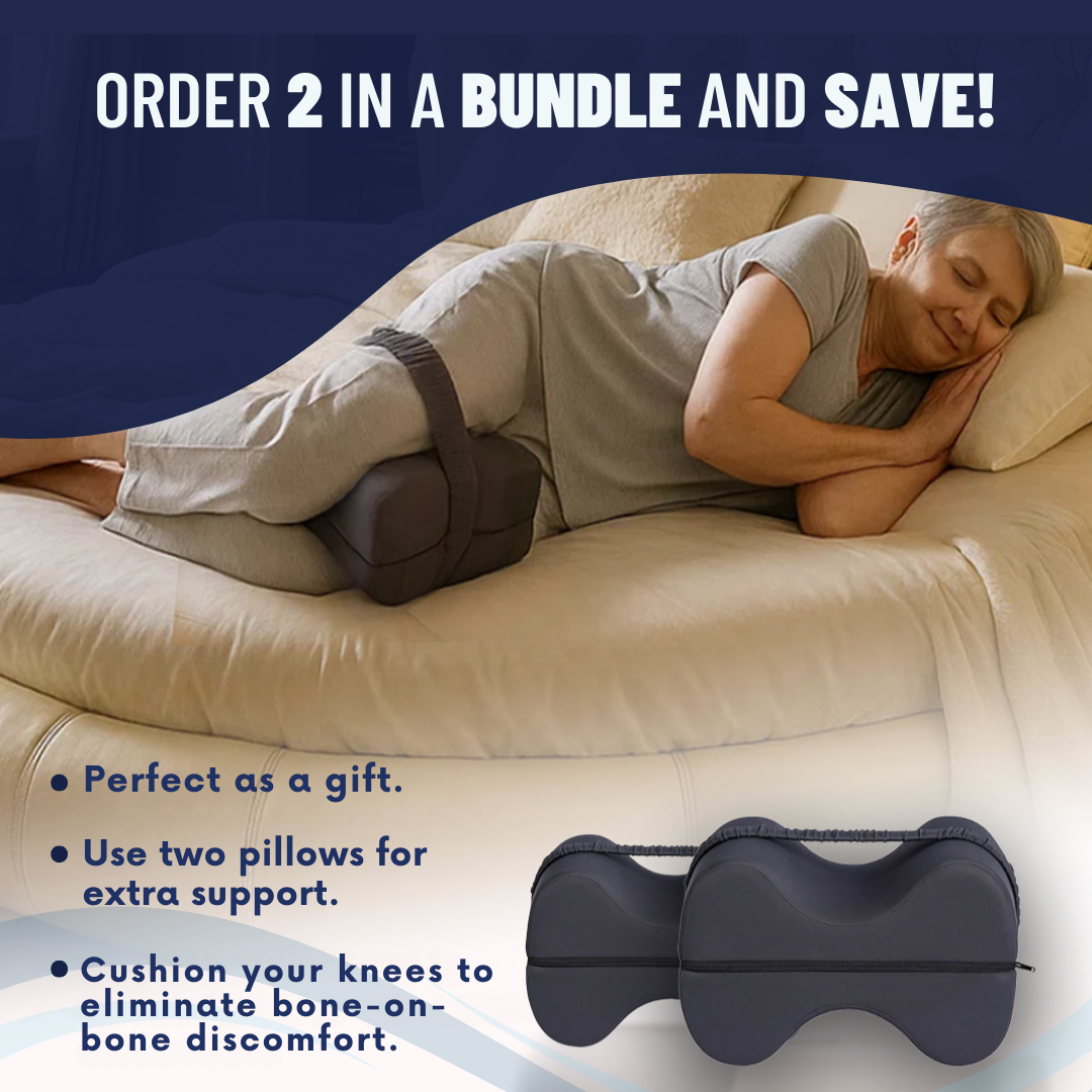 Embsay Memory Foam Knee Pillow Contoured for Side Sleepers