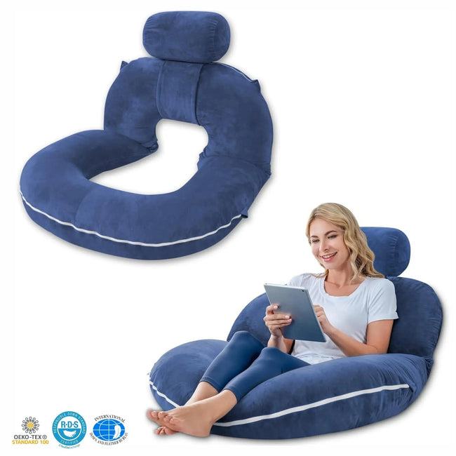 Wensley Adjustable Reading Pillow Folding U Shape Design