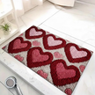 Hornsea Heart Pattern Door Mat Non-Slip Washable