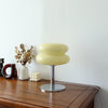 Ashcombe Glass Table Lamp Chrome Base Retro Bedside Light