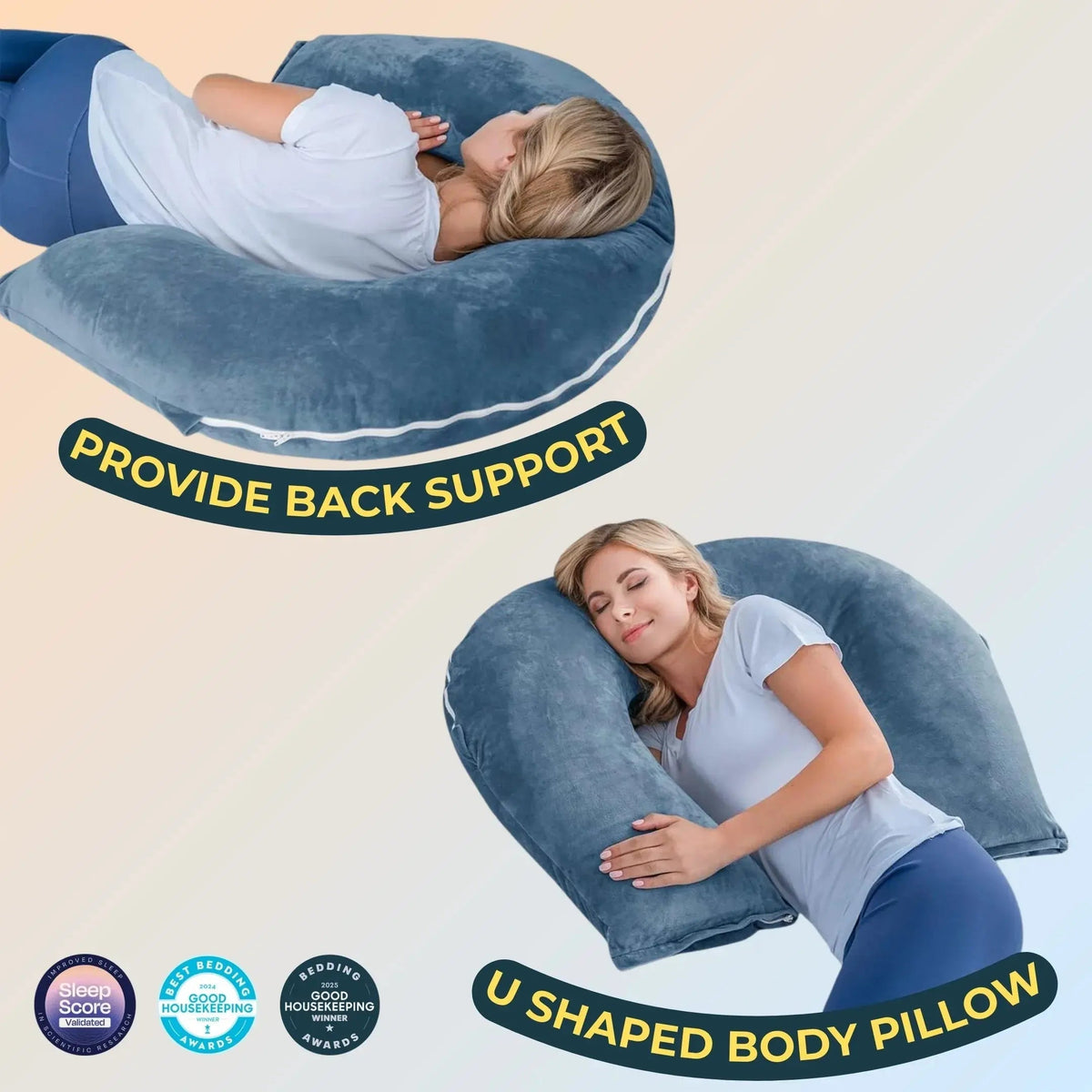 Wensley Adjustable Reading Pillow Folding U Shape Design