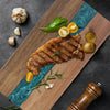 Hawes Resin River Chopping Board Acacia Wood Serving Board
