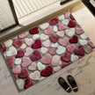 Hornsea Heart Pattern Door Mat Non-Slip Washable