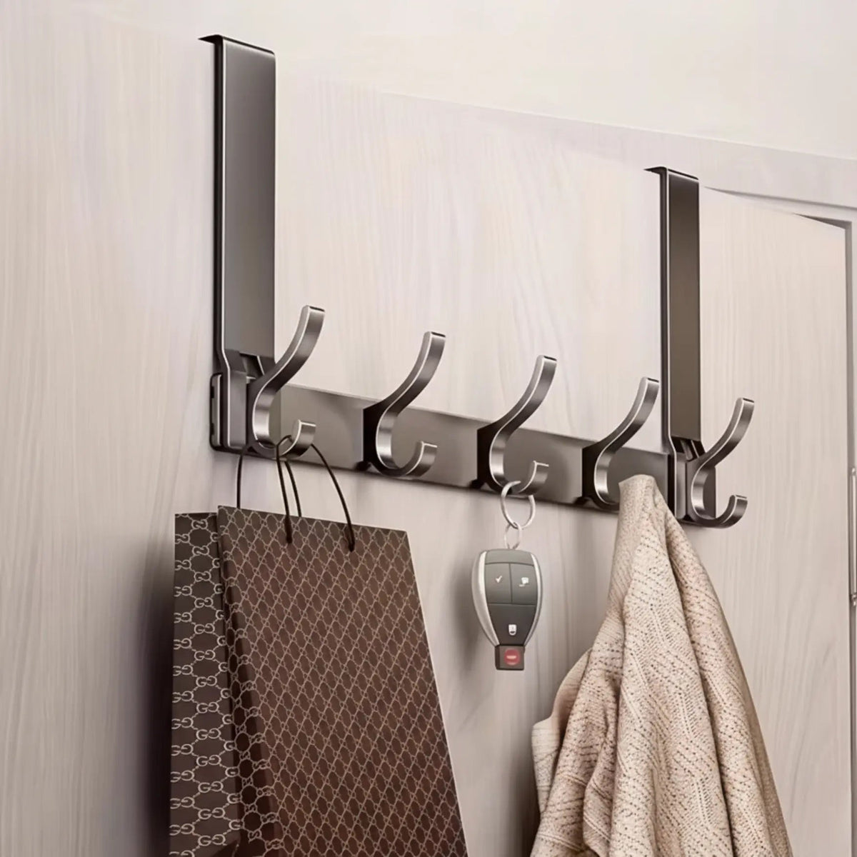 Ravenglass Over Door Hook Rack 5 Hooks Towel and Coat Rack