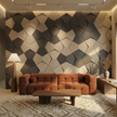 Richmond Bowtie 3D Leather Wall Panel Padded Geometric