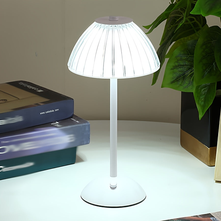 Arncliffe Ribbed Table Lamp Cordless Touch Three Tones