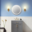 Horton Glass Globe Wall Sconce Polished Metal Semi Flush
