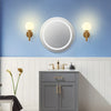 Horton Glass Globe Wall Sconce Polished Metal Semi Flush