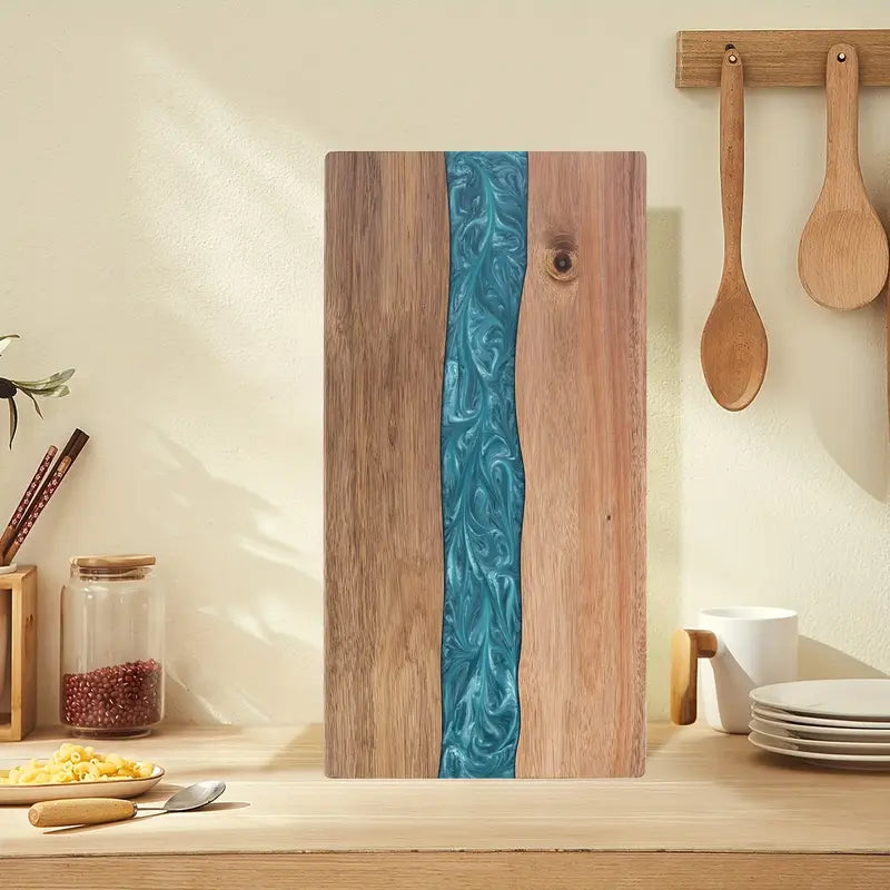Hawes Resin River Chopping Board Acacia Wood Serving Board