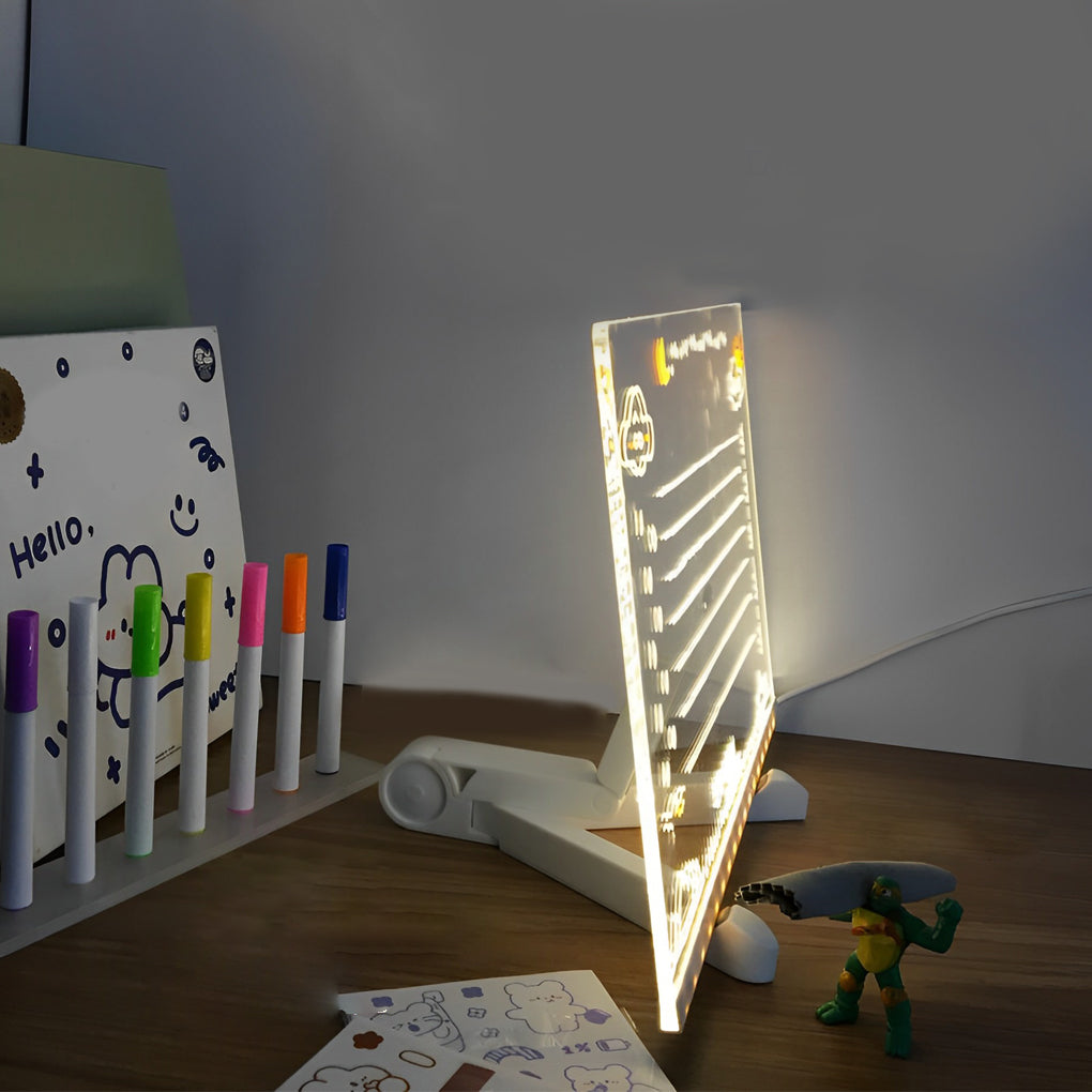 Easby LED Acrylic Message Board Lamp Set of 2 Writable