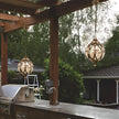 Tanfield Metal Orb Outdoor Pendant Light Globe Chain
