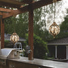 Tanfield Metal Orb Outdoor Pendant Light Globe Chain