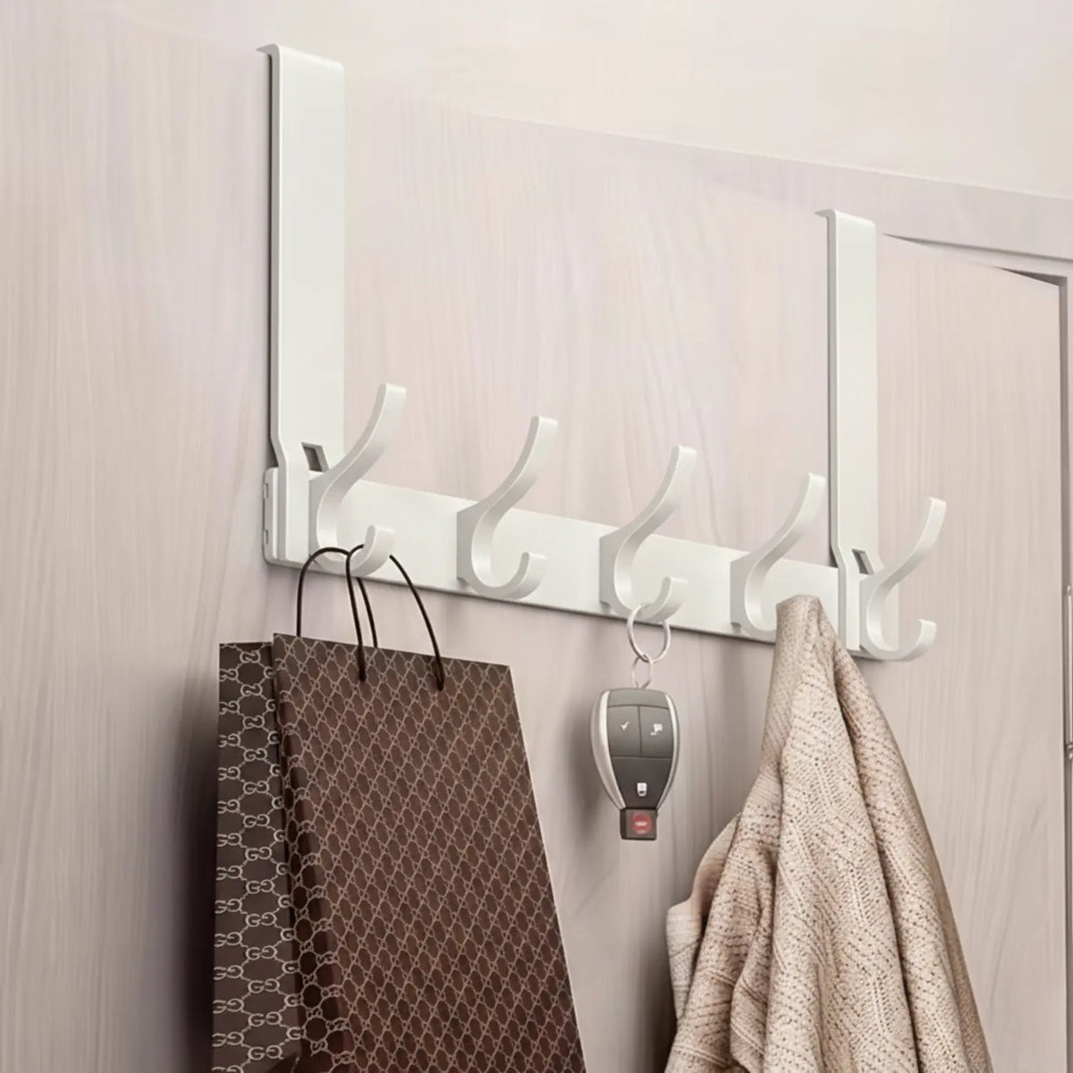 Ravenglass Over Door Hook Rack 5 Hooks Towel and Coat Rack