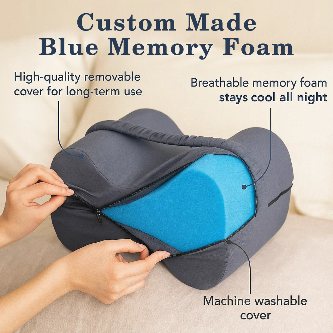 Embsay Memory Foam Knee Pillow Contoured for Side Sleepers