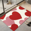 Hornsea Heart Pattern Door Mat Non-Slip Washable