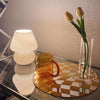 Ilkley Murano Style Glass Mushroom Lamp USB Dimmable