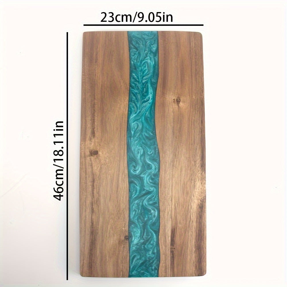 Hawes Resin River Chopping Board Acacia Wood Serving Board