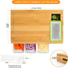 Cartmel Bamboo Chopping Board with Trays and Four Graters