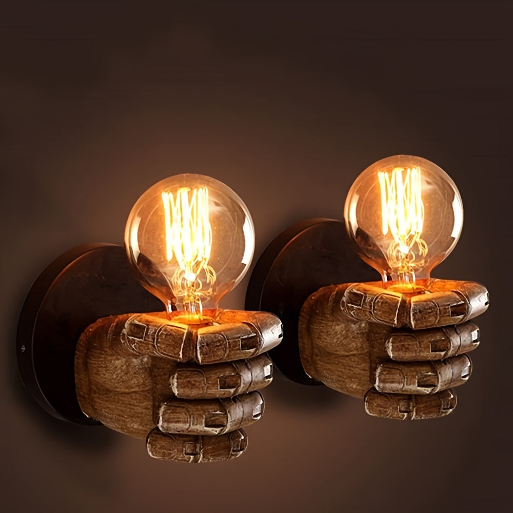 Grinton Hand Wall Lamp Sculptural Resin Sconce
