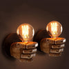 Grinton Hand Wall Lamp Sculptural Resin Sconce