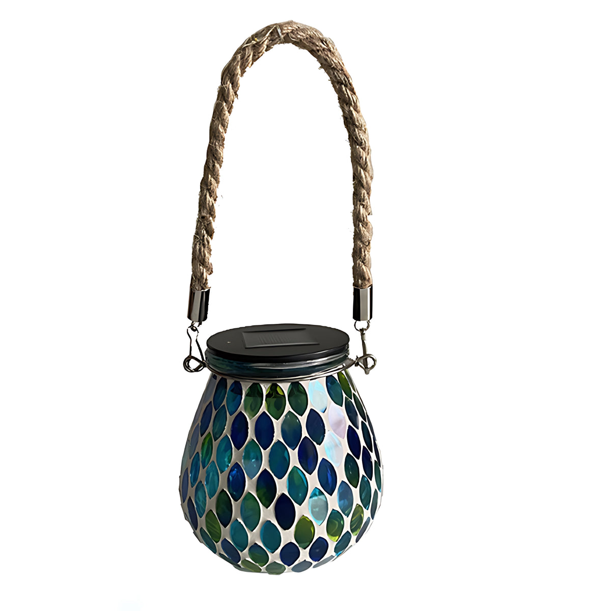 Wooler Mosaic Glass Solar Lights Set of 4 Garden Lanterns