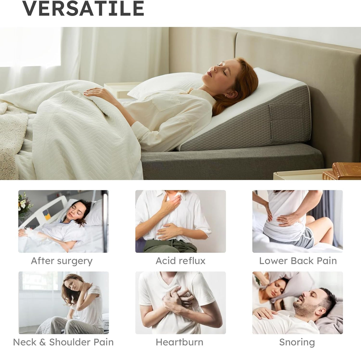 Bedale Inclined Wedge Pillow Cooling Gel Memory Foam