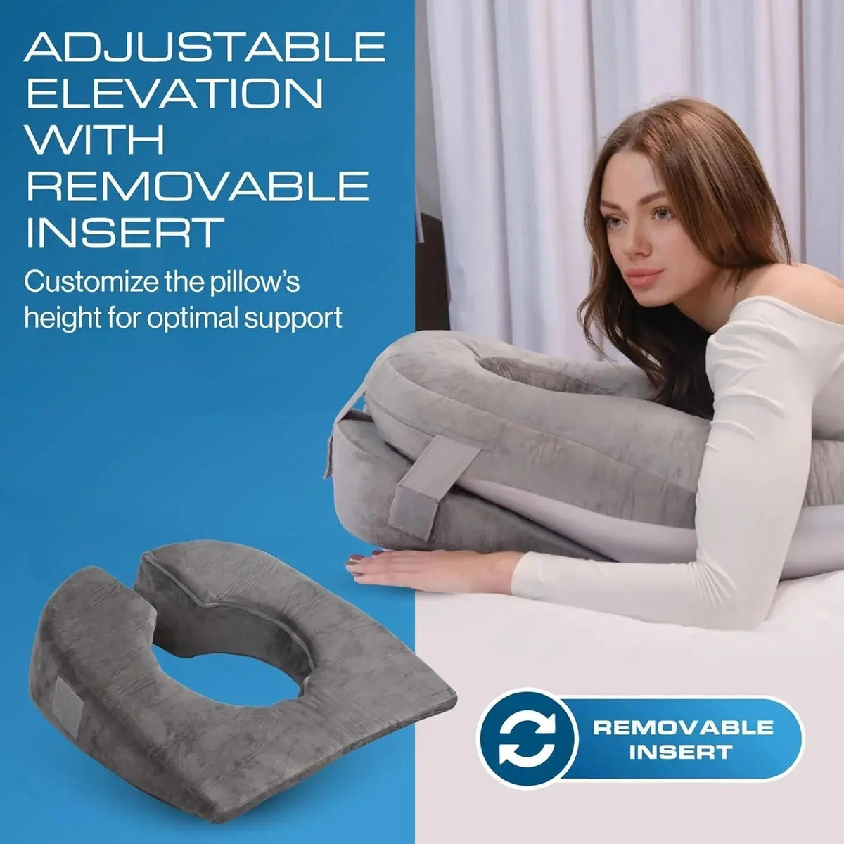 Garsdale Face Down Pillow Dual Sided Memory Foam Cushion