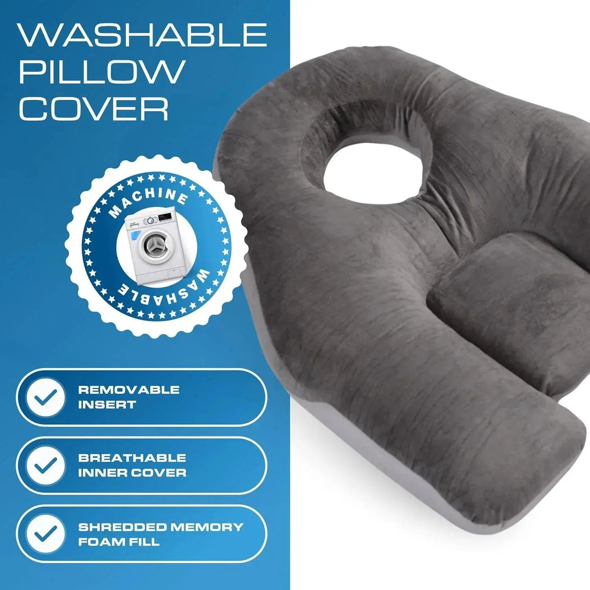 Garsdale Face Down Pillow Dual Sided Memory Foam Cushion
