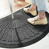 Hayling Semicircle Rubber Door Mat Non-Slip Dirt Trapping