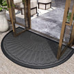 Hayling Semicircle Rubber Door Mat Non-Slip Dirt Trapping