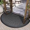 Hayling Semicircle Rubber Door Mat Non-Slip Dirt Trapping