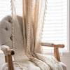 Rosedale Boho Tassel Linen Curtains Set of 2 Semi Blackout